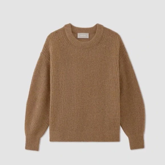 Everlane The Alpaca Crew Neck Sweater in "Tiger's Eye" - Picture 2 of 4